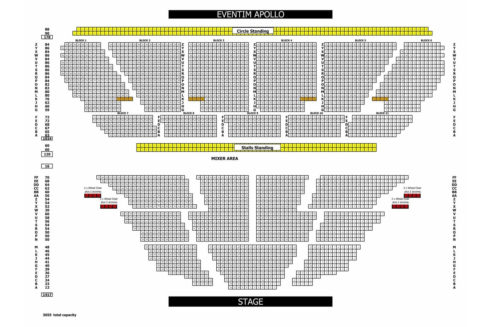 Eventim Apollo seating plan