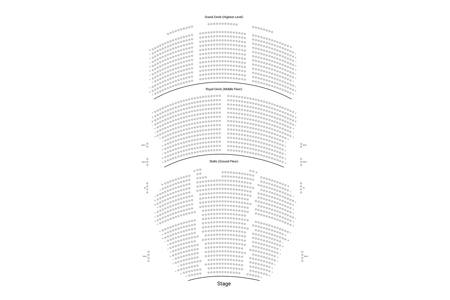 Lyceum Theatre seating plan