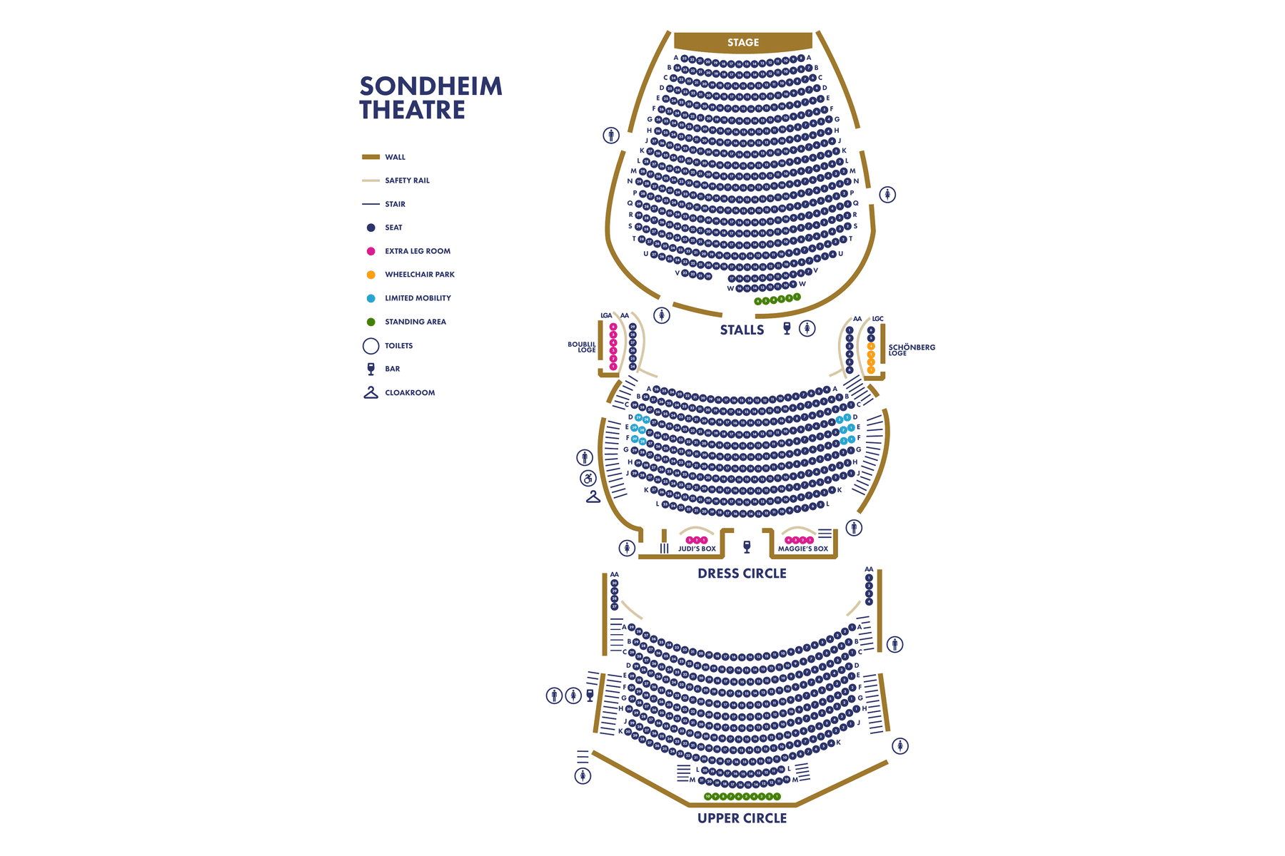 Sondheim Theatre seating plan